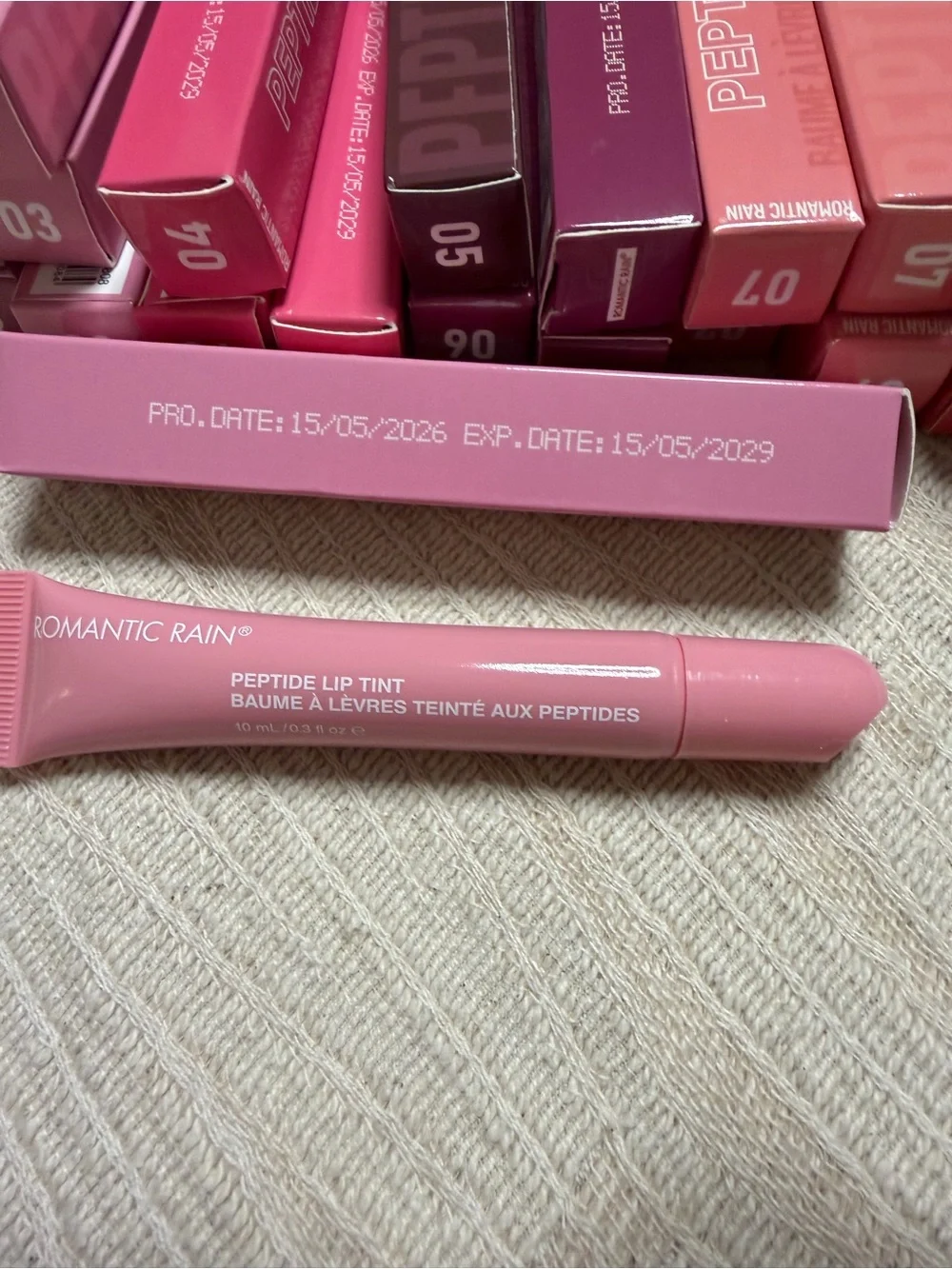 Peptide Lip Tint Shade 3 Pale Pink by Romantic Rain NIB